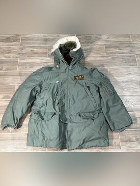 Vintage Military Parka Extreme cold weather N-3B size Large